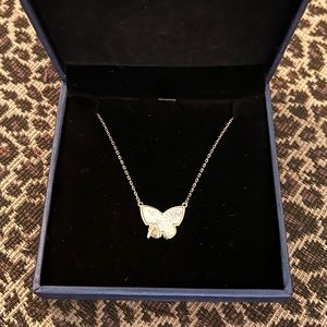 ETEVON DAINTY BUTTERFLY INITIAL “A” NECKLACE